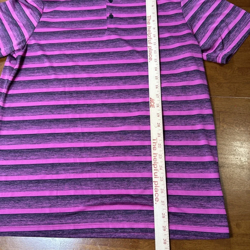 Adidas Polo Shirt Men's Size Large Golf Pink Purple